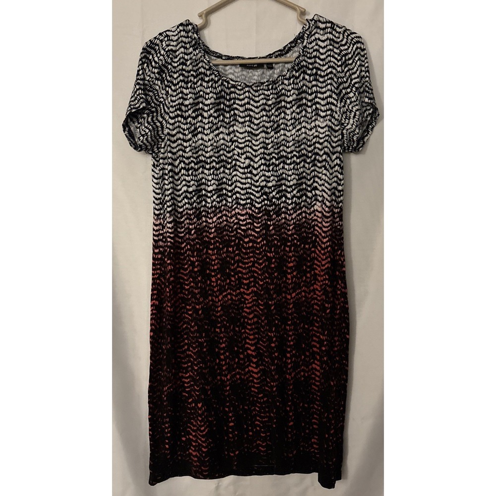 Apt. 9 T-Shirt Dress Womens S Multi Tier Colors Short Sleeve Stretch Comfy NWOT